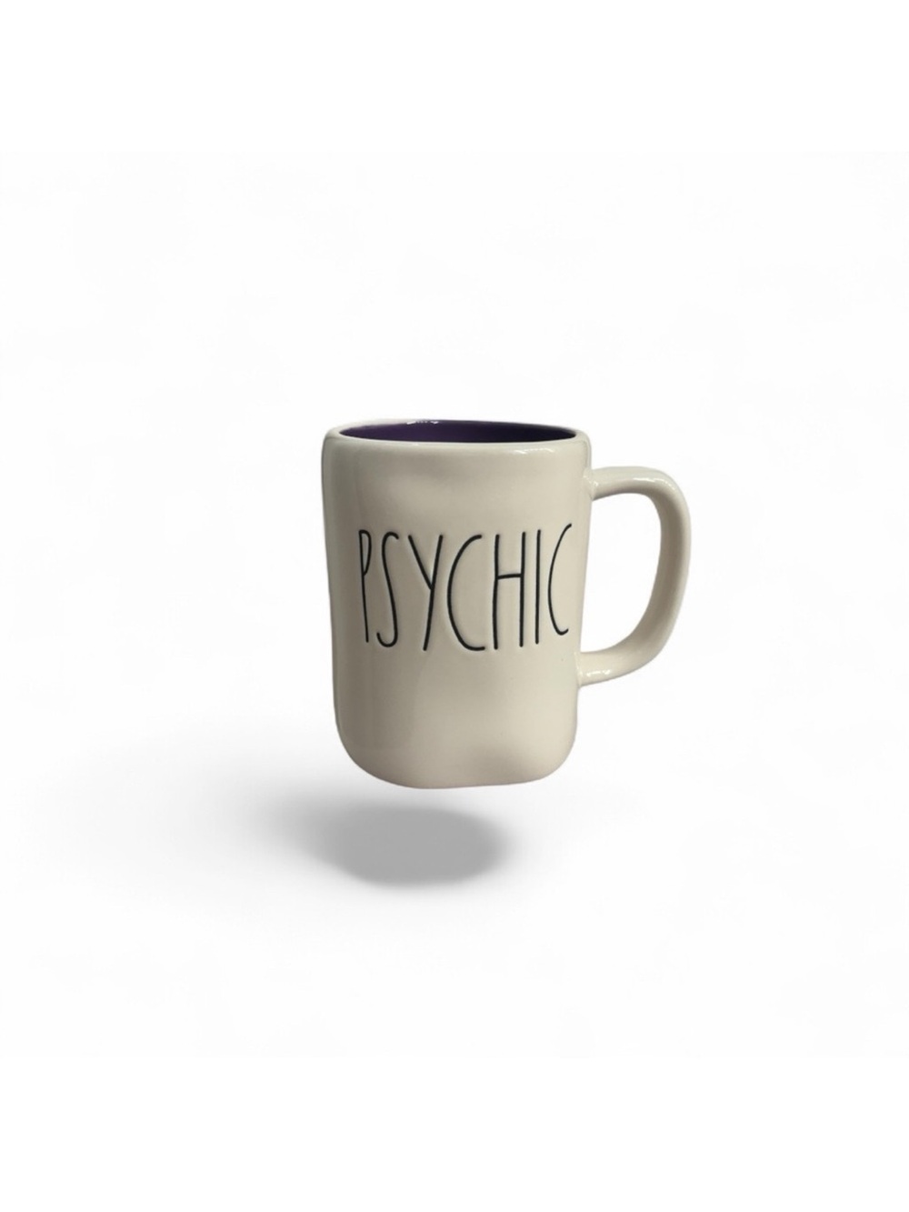 Rae Dunn ceramic cream & purple psychic country kitchen coffee tea large mug